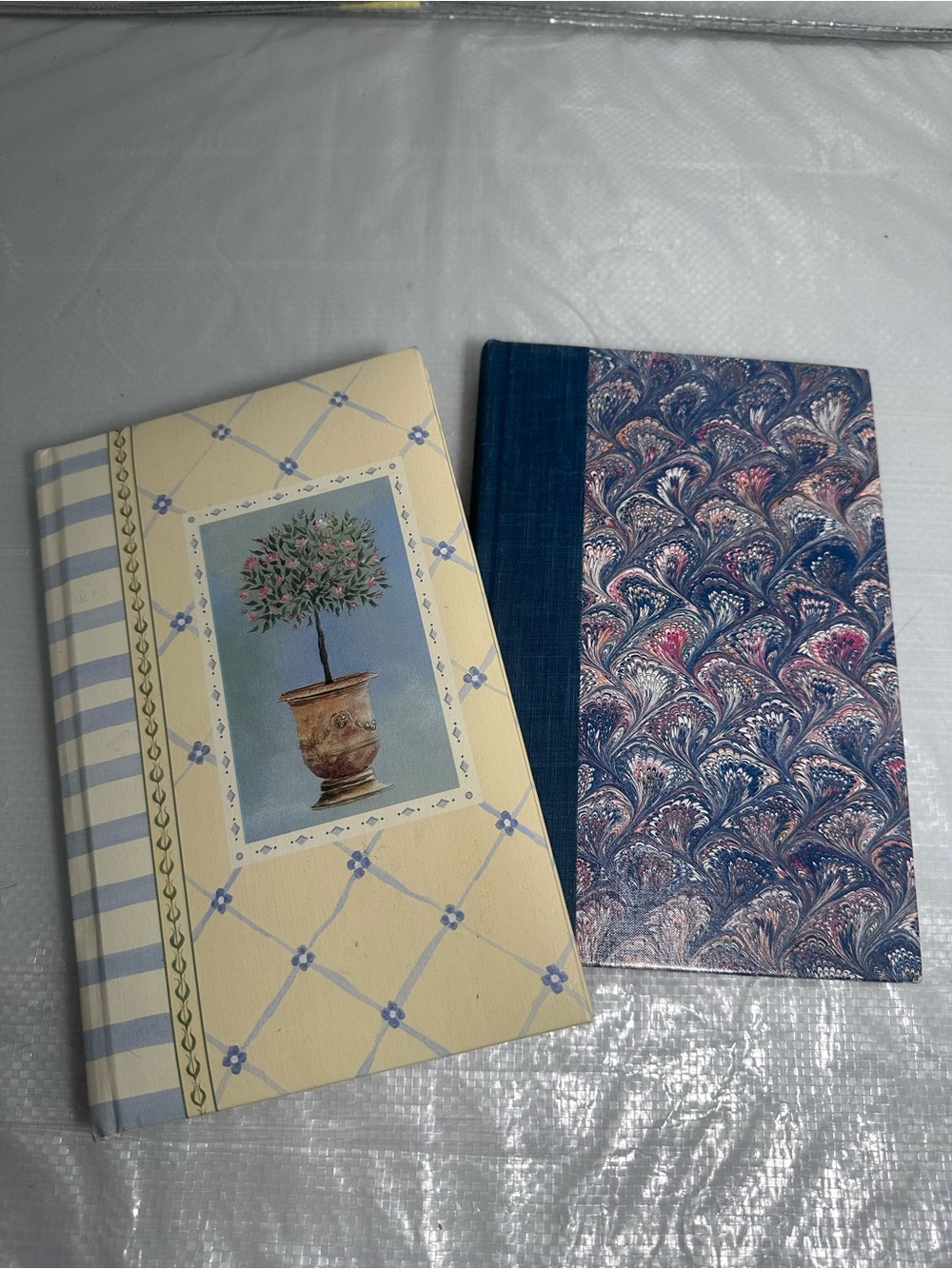 Cottagecore Floral Blue and Cream/Paisley Multicolor Hardcover Journal Set of 2
